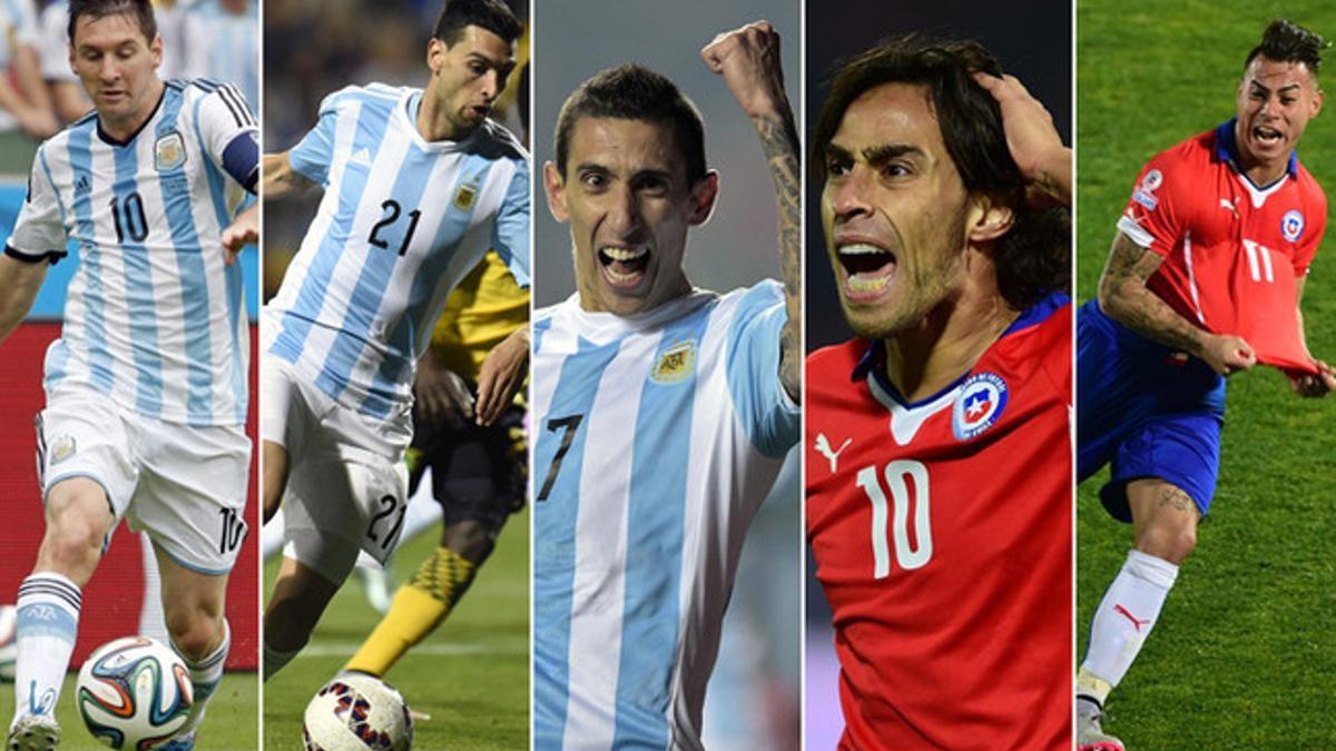 Messi, Di Maria, Pastore, Vargas y Valdivia, los mejores de la Copa América