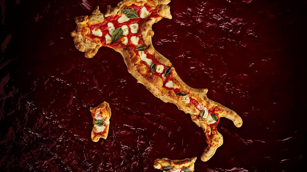 El mapa de Italia, según los fotógrafos de 'Modernist pizza'.