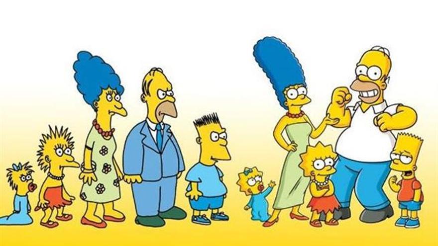 La evolución de la familia Simpson.