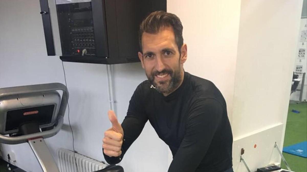 Diego López empieza su trabajo en el gimnasio