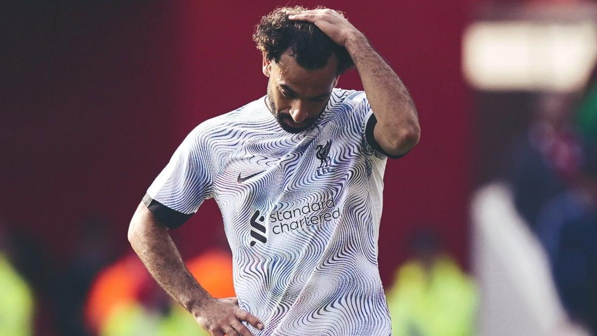 Mo Salah, desesperado con la derrota