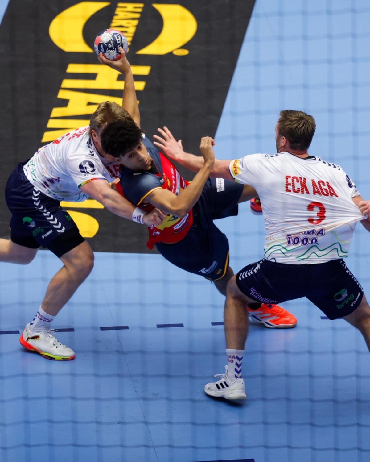 Primer partido de la Main Round del Campeonato de Europa 2026 en el que los Hispanos han perdido por un gol ante Noruega (34-35).