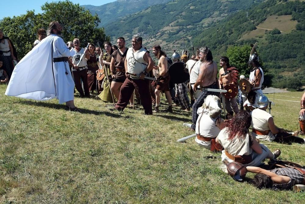 Batalla en la fiesta Astur romana en Carabanzo