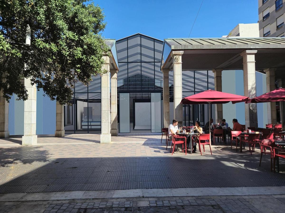 Imagen virtual del mercado provisional de Castelló.