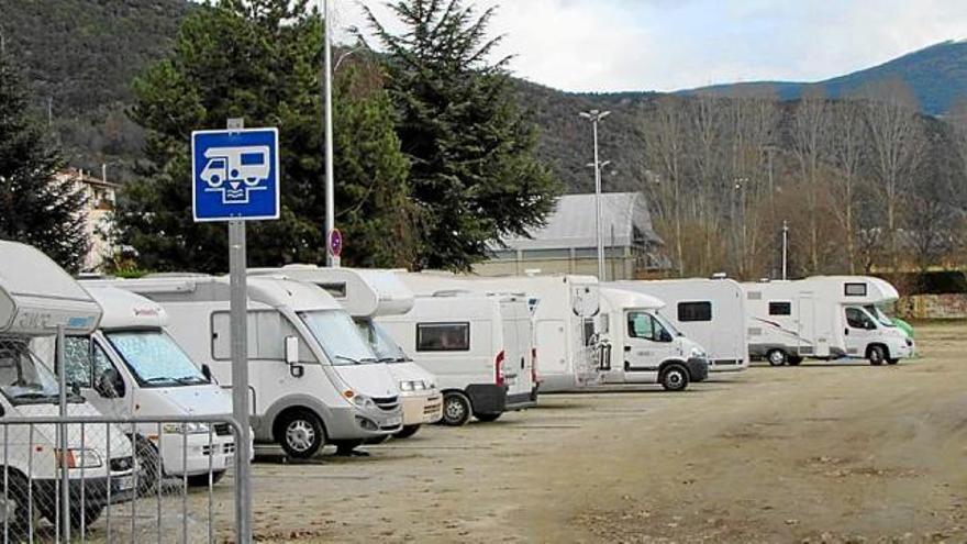 La zona específica d&#039;autocaravanes de la Seu d&#039;Urgell