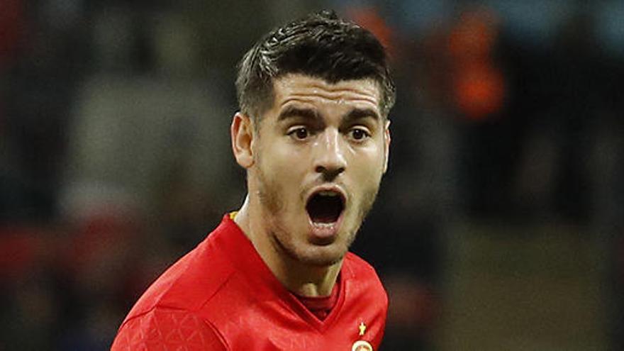 Morata, durante el Inglaterra-España.