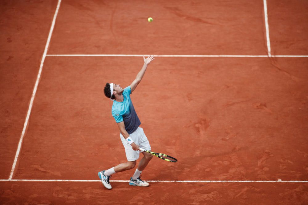 Partido entre Cecchinato y Djokovic en París