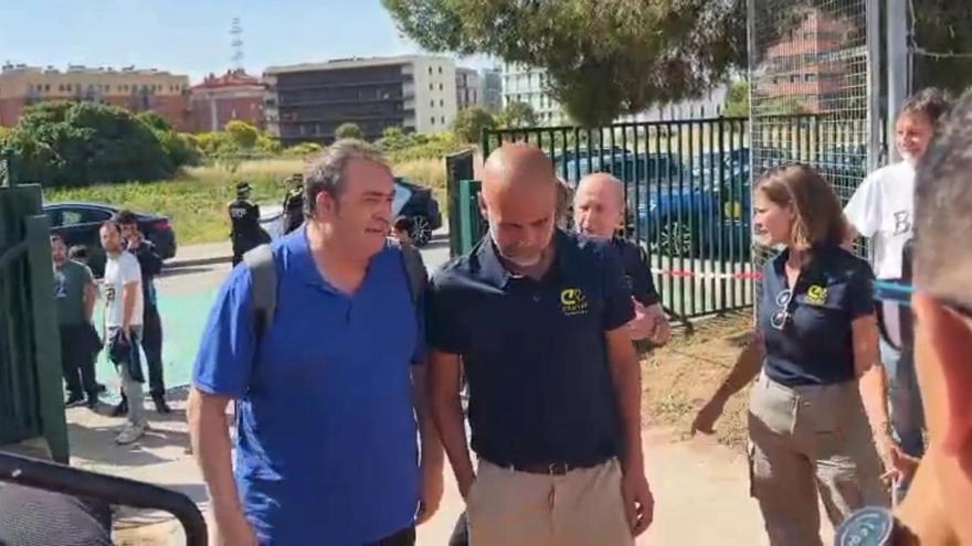 Pep Guardiola arriba a La Salle per inaugurar la Cruyff Court de Manresa