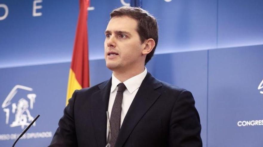 Albert Rivera, en rueda de prensa.