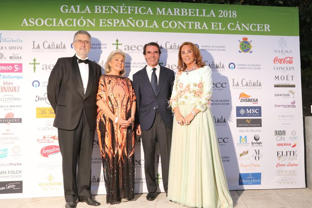 José María Aznar, Manolo Santana e Inés Sastre, entre los asistentes a la XXXV Cena de Gala de Marbella