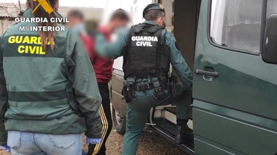 VÍDEO | La Guardia Civil desarticula en Zamora una red de trata de seres humanos que explotaban laboralmente