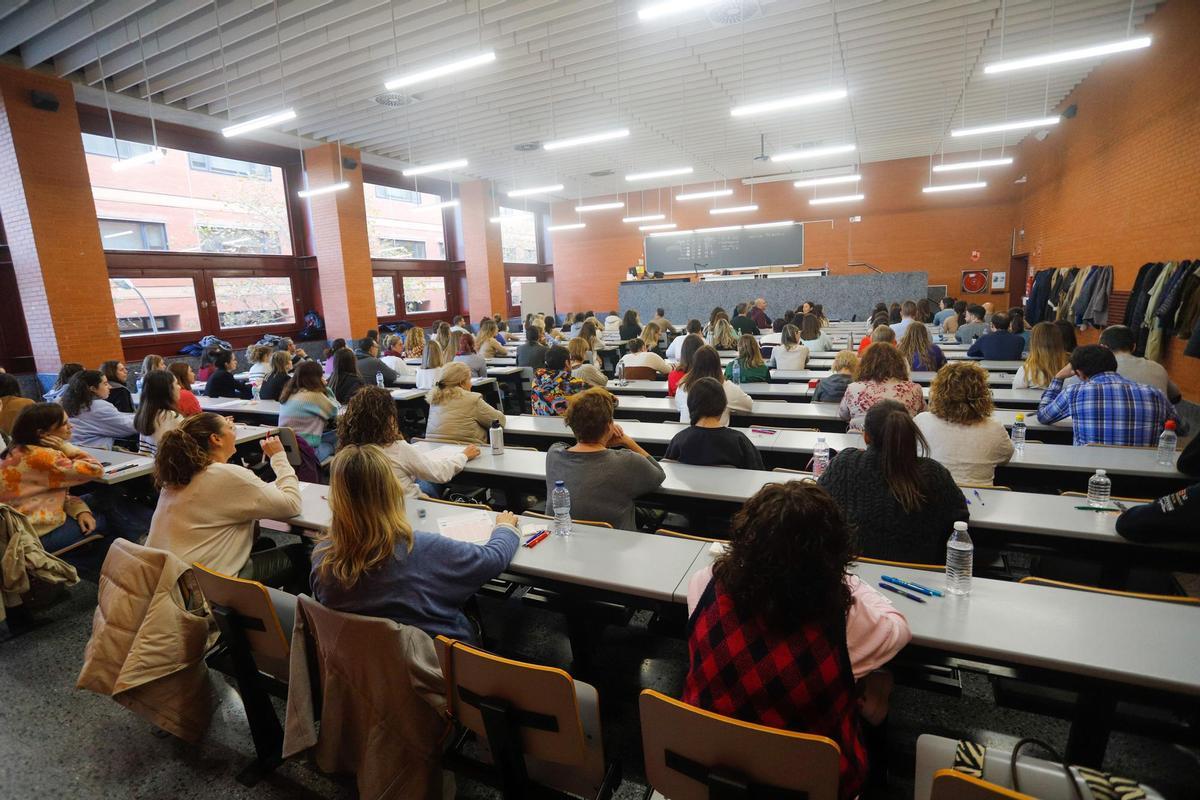 Una de las salas de examen de la oposición de Enfermería, realizada en noviembre.