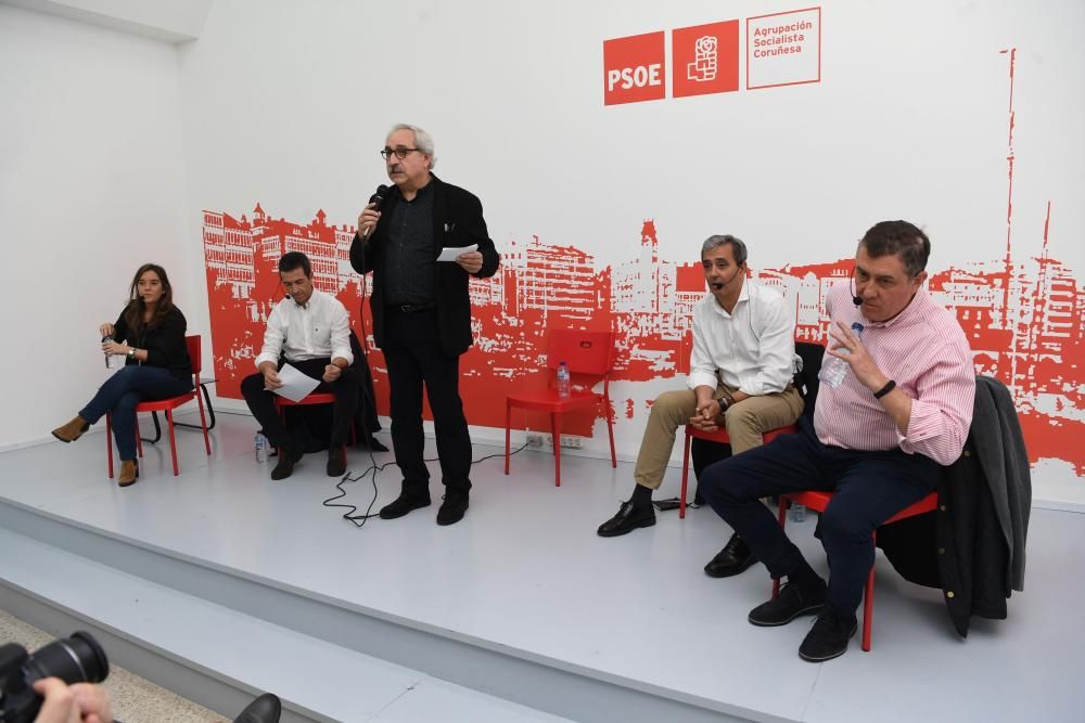 Debate de candidatos a primarias del PSOE coruñés