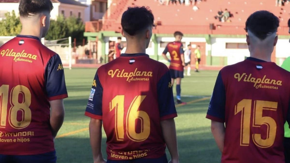 Jugadores del filial del Extremadura UD