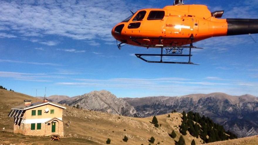 El refugi amb un hèlicopter