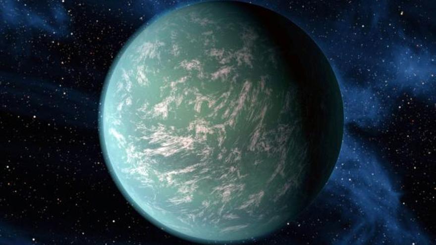 El planeta Kepler 22-b.