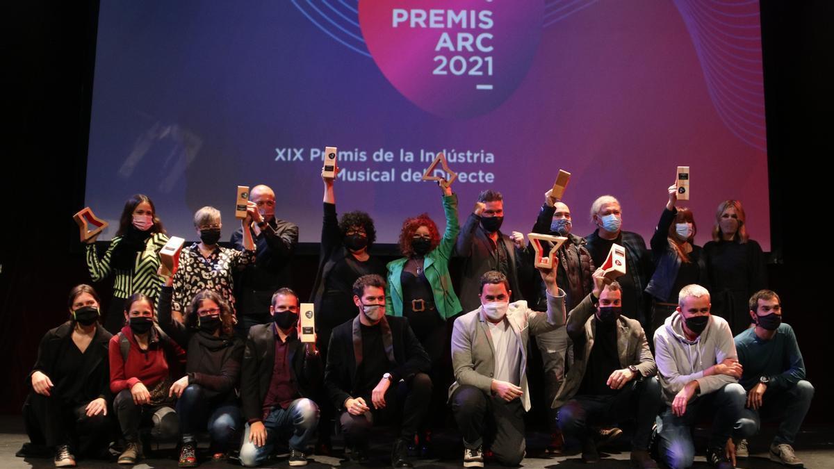 Fotografia dels premiats amb els Premis ARC 2021