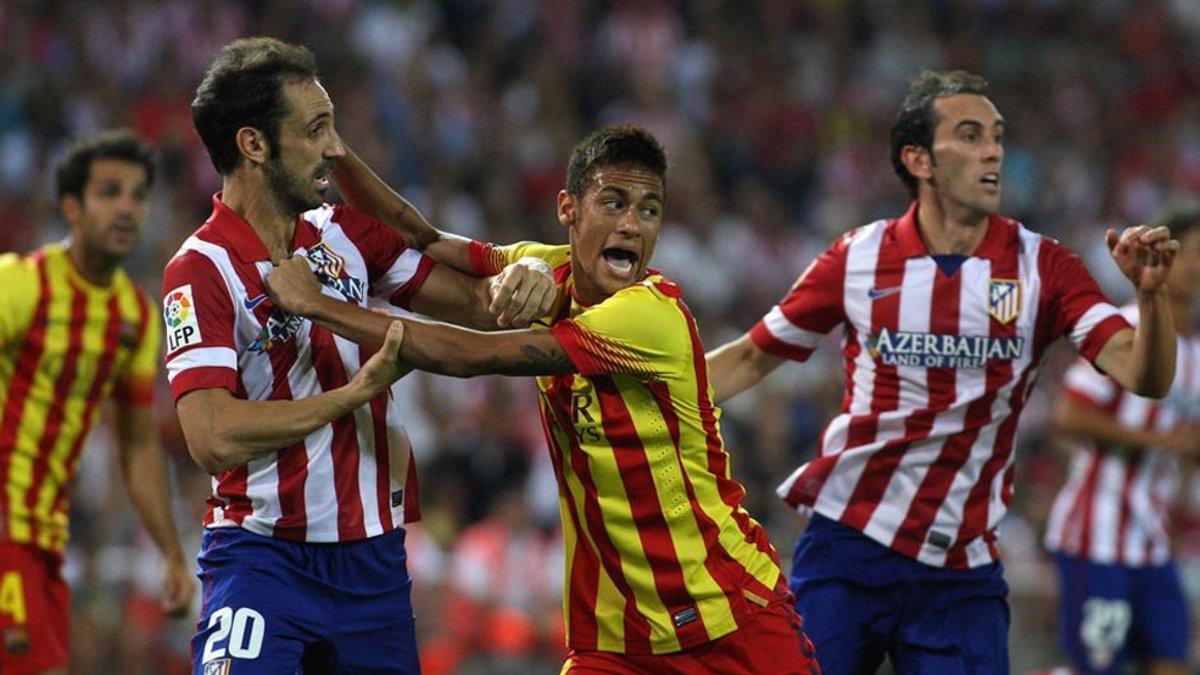 Neymar fue el héroe de la última eliminatoria entre el Barça y el Atlético de Madrid en la Supercopa de España