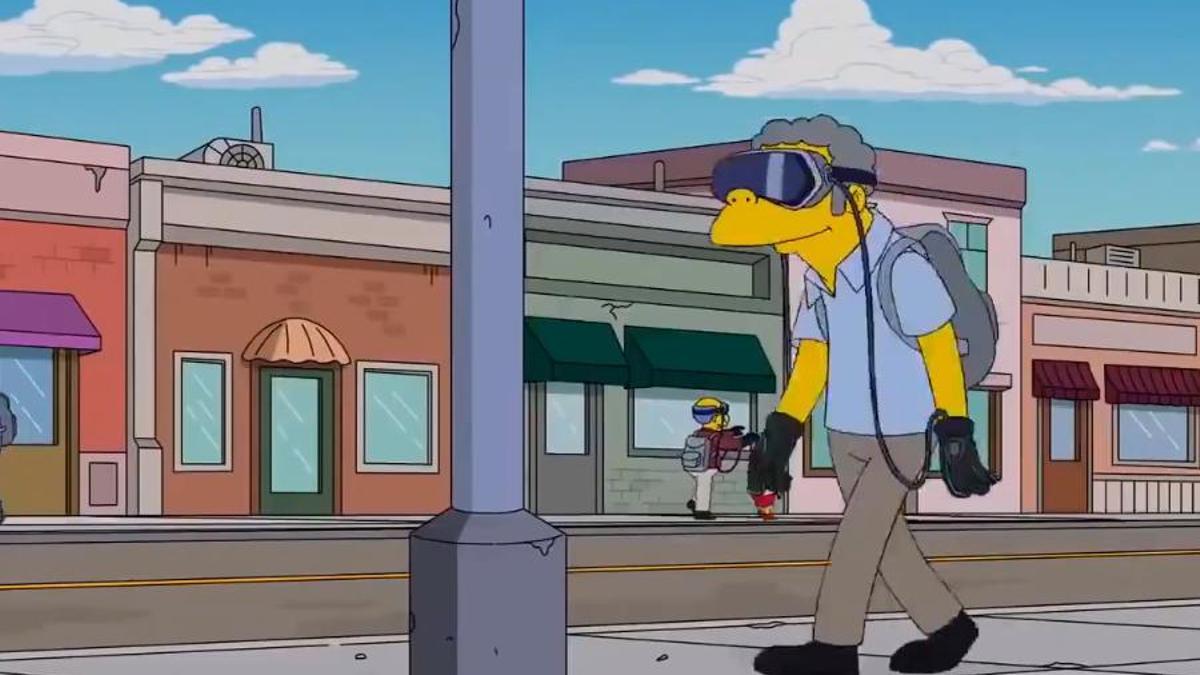 Captura de la escena premonitoria de 'Los Simpson'