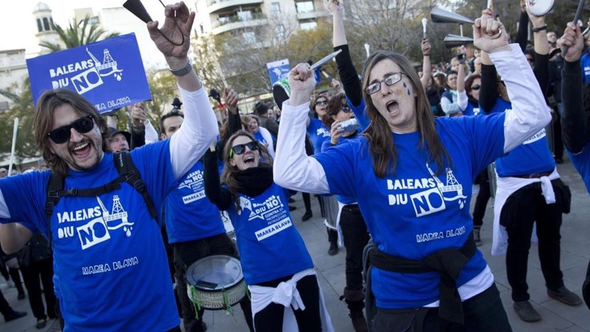 protesta sondeos sismicos