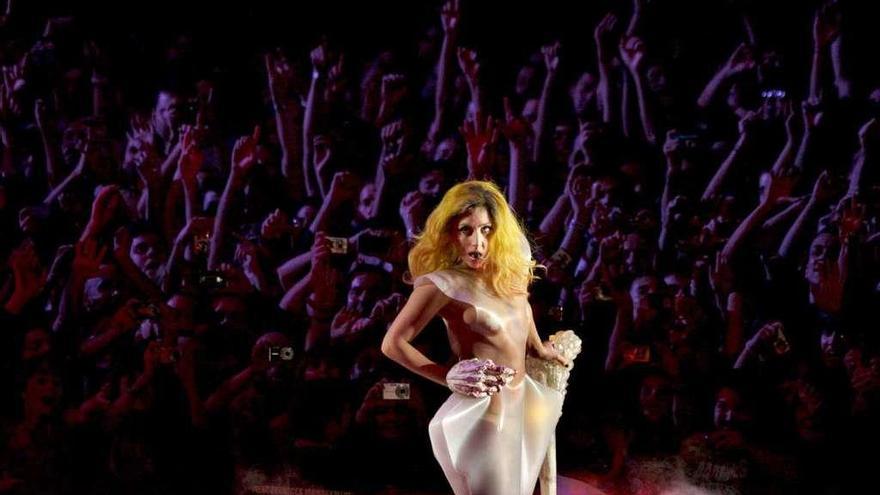 La artista estadounidense Lady Gaga, en un concierto en Barcelona.