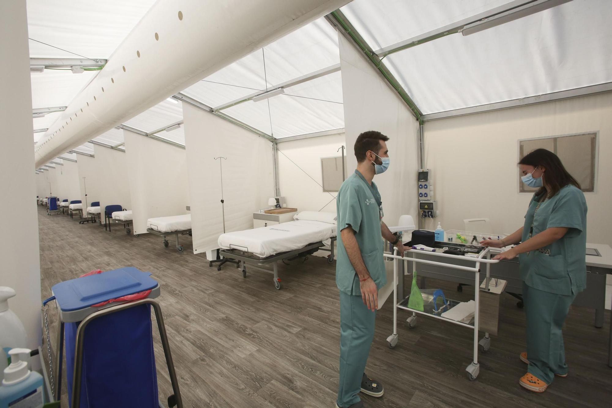 Sanidad prepara 80 camas del hospital de campaña para su apertura inminente