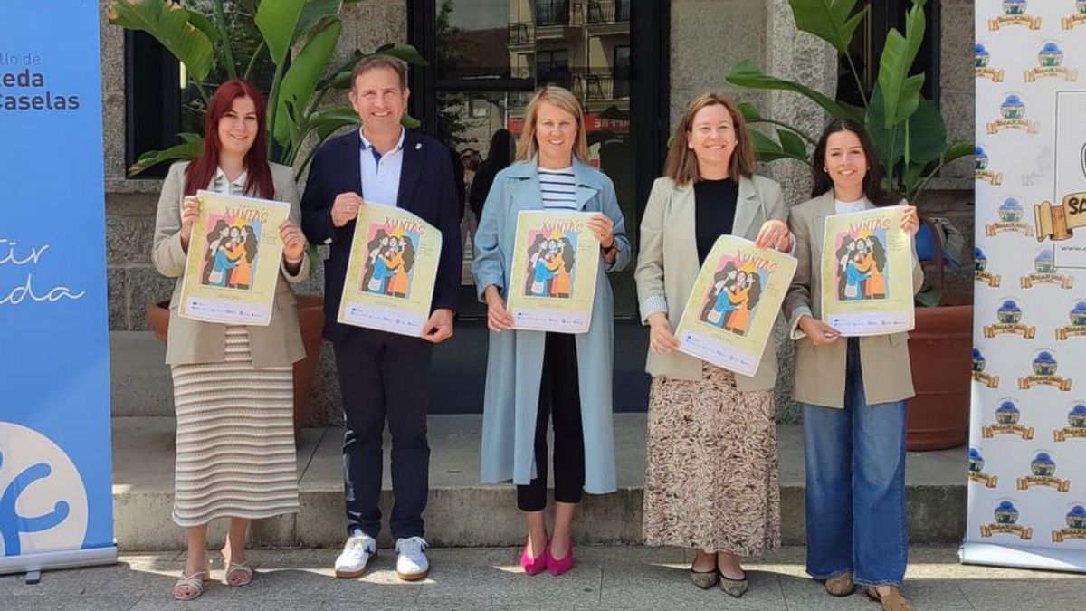 El alcalde de As Neves, las alcaldesas de Salceda y Salvaterra y las ediles de Igualdad de estos dos concellos presentan Xuntas.