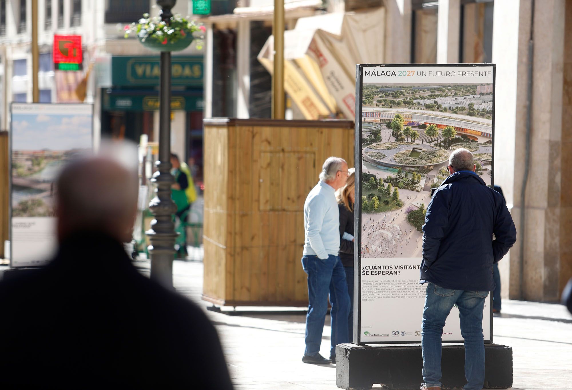 Exposición 'Málaga 2027 Un Futuro Presente', organizada por La Opinión, en la Alameda y la calle Larios