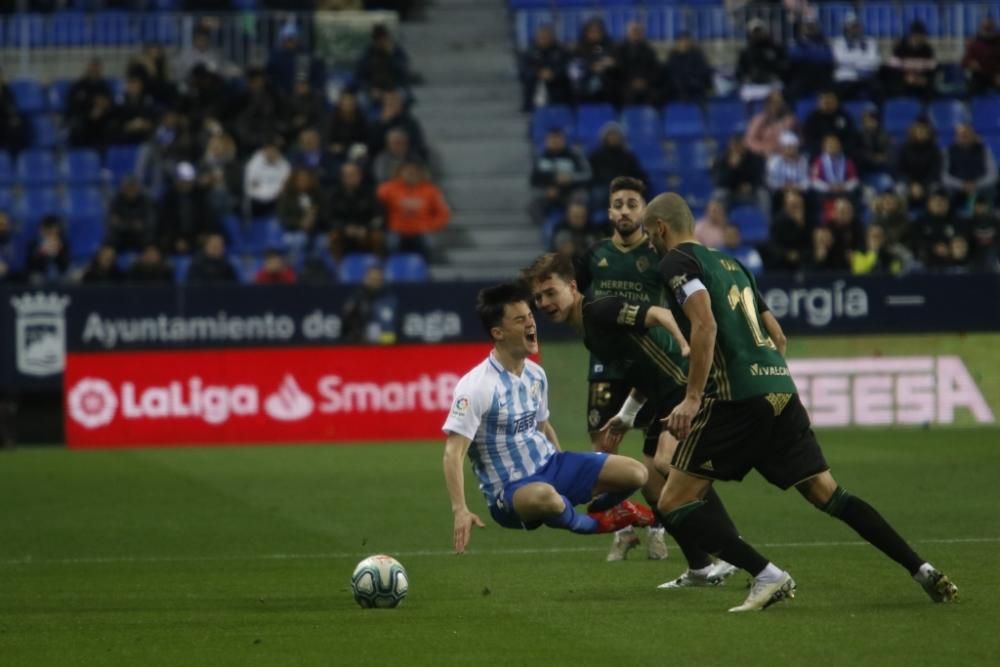 Partido del Málaga CF y la Ponferradina en La Rosaleda.