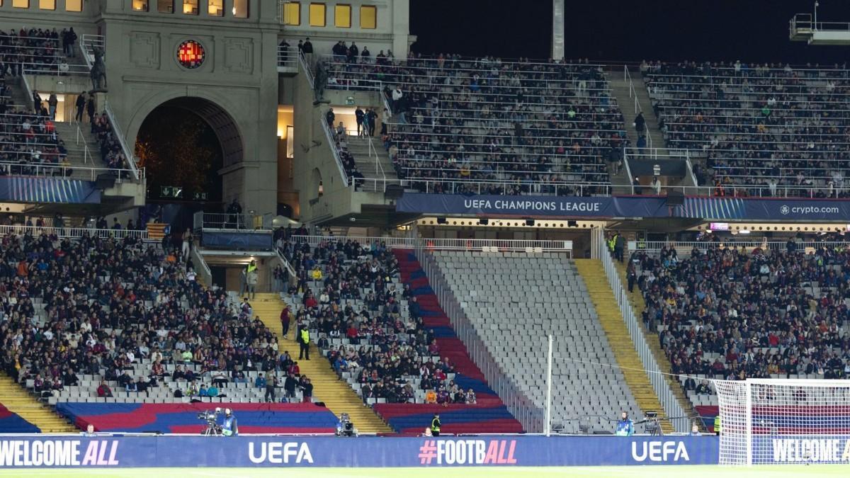 La Grada d´Animació vacía en Montjuïc