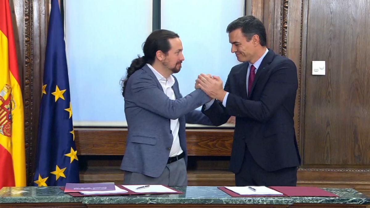 Sánchez e Iglesias presentan su programa de Gobierno de coalición