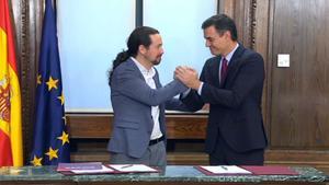 Sánchez e Iglesias presentan su programa de Gobierno de coalición