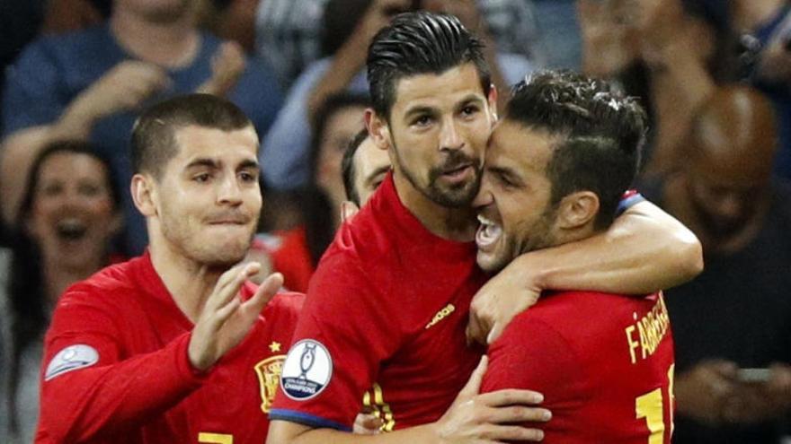 Nolito celebra su gol ante Turquía.