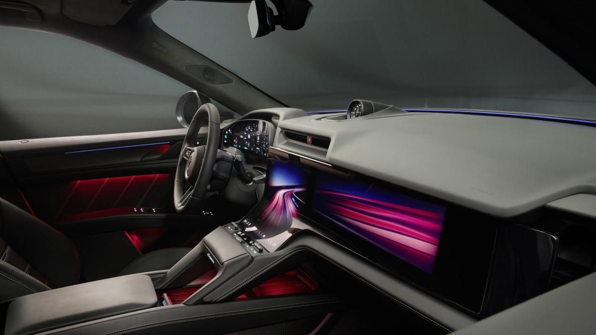 Pantalla para el acompañante en el Porsche Cayenne Electric