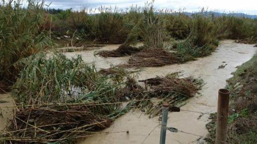 Arroyo del Valle. La crecida del cauce inhabilitó la circulación por un camino.