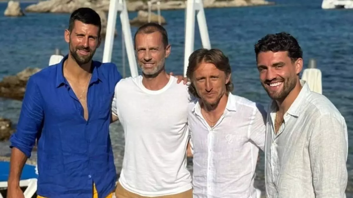Djokovic disfruta de sus vacaciones... ¡junto a Modric y Ceferin!