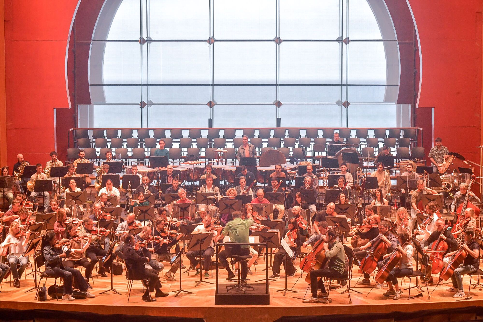 Ensayo y presentación del concierto de la Orquesta Filarmónica de Gran Canaria en el 41º FIMC