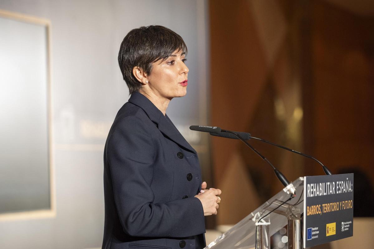 La ministra de Vivienda y Agenda Urbana, Isabel Rodríguez
