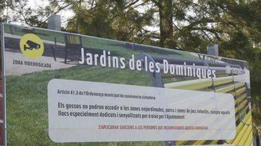 Videovigilancia en el jardín de las Dominicas para vetar a los perros