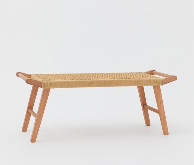 Banco con asiento de paja