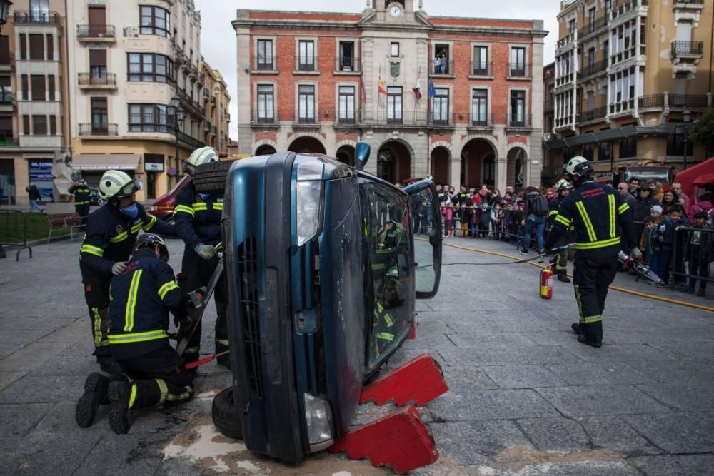 Simulacro de los Bomberos de Zamora