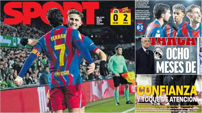 Los titulares tras la victoria copera y la situación con Arbeloa en Madrid