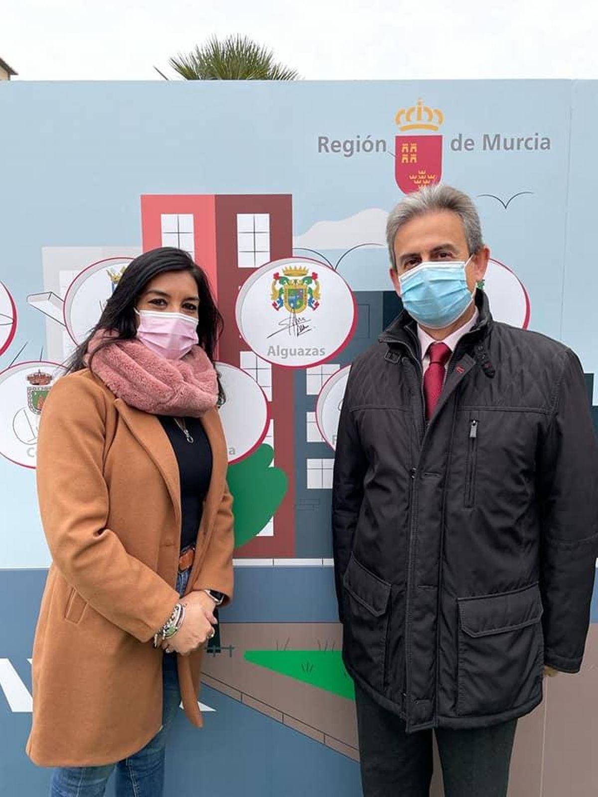 Silvia Ruiz y José Antonio Fernández, en un acto municipal en Alguazas el mes pasado.
