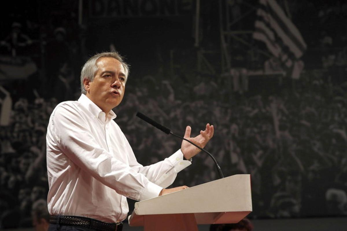 Pere Navarro, durant el Consell Nacional del PSC, dissabte passat a Barcelona. Pere Navarro, durant el Consell Nacional del PSC, dissabte passat a Barcelona.