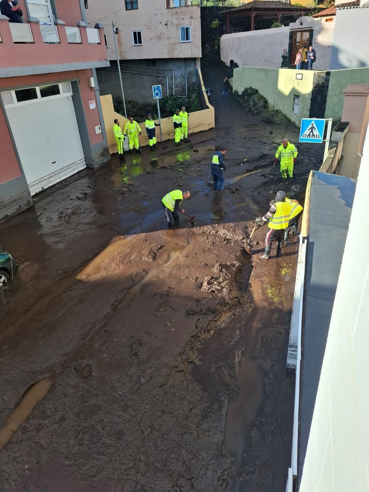Daños ocasionados por la borrasca Therese en La Orotava