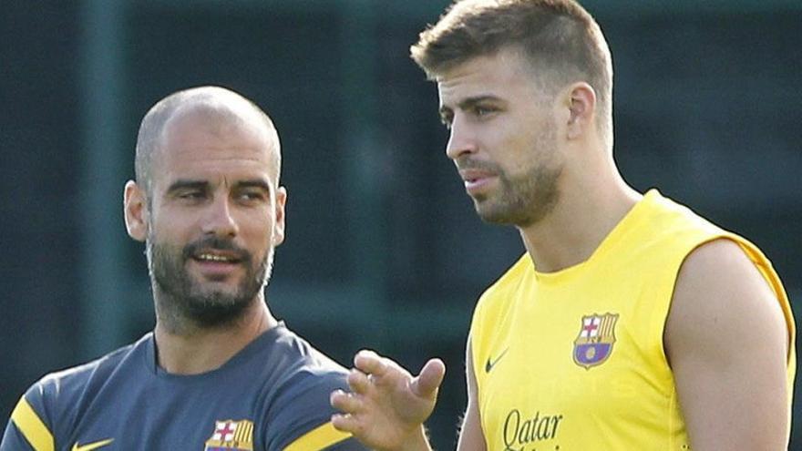 Guardiola y Piqué en una imagen de archivo.