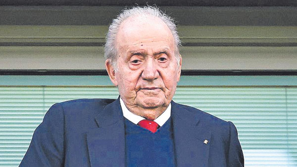 Juan Carlos I, el rey emérito, en el estadio Standford Bridge de Londres