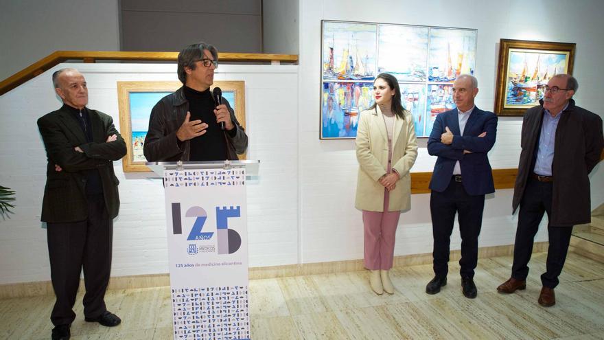 Inauguración de la exposición sobre la última etapa del pintor Ruiz Morante en el Colegio de Médicos de Alicante