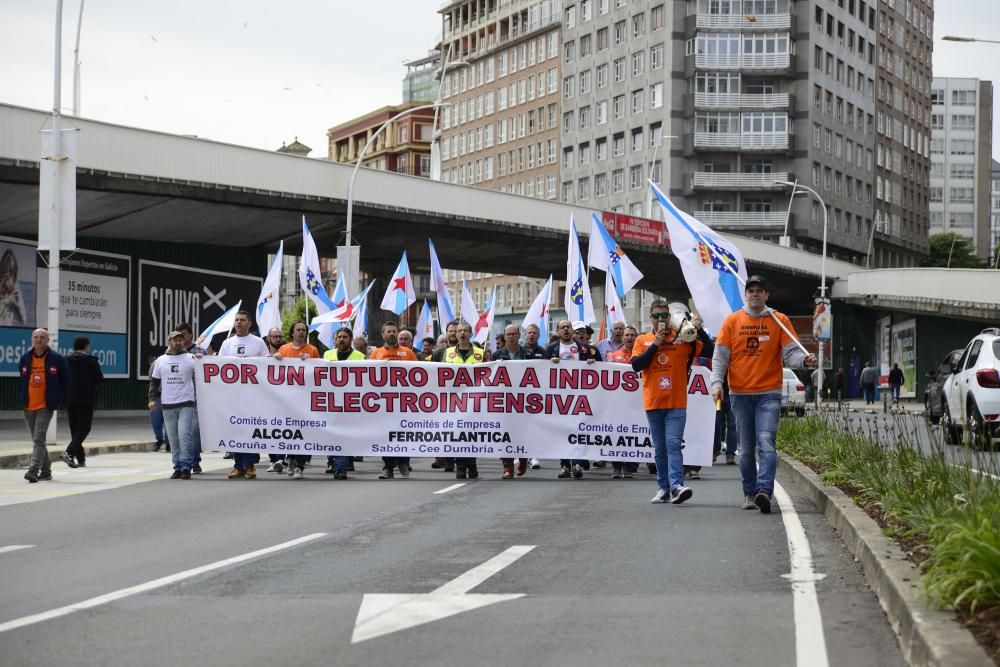 Manifestación de Alcoa en A Coruña