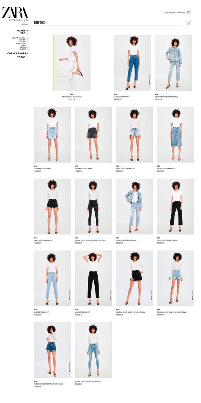 Selección de prendas vaqueras de Zara Edited